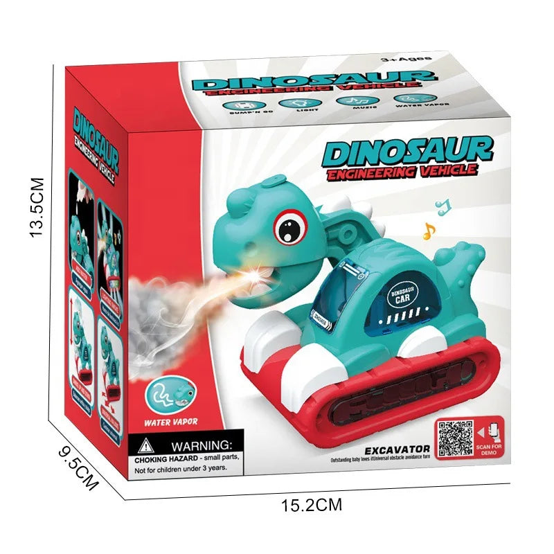 Musical Spray excavator Dinosaur Car with Light