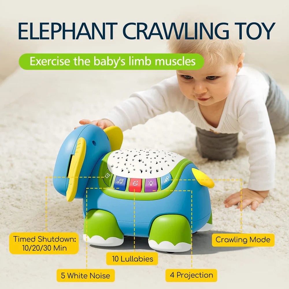Musical Elephant Tummy Time Infants Toys