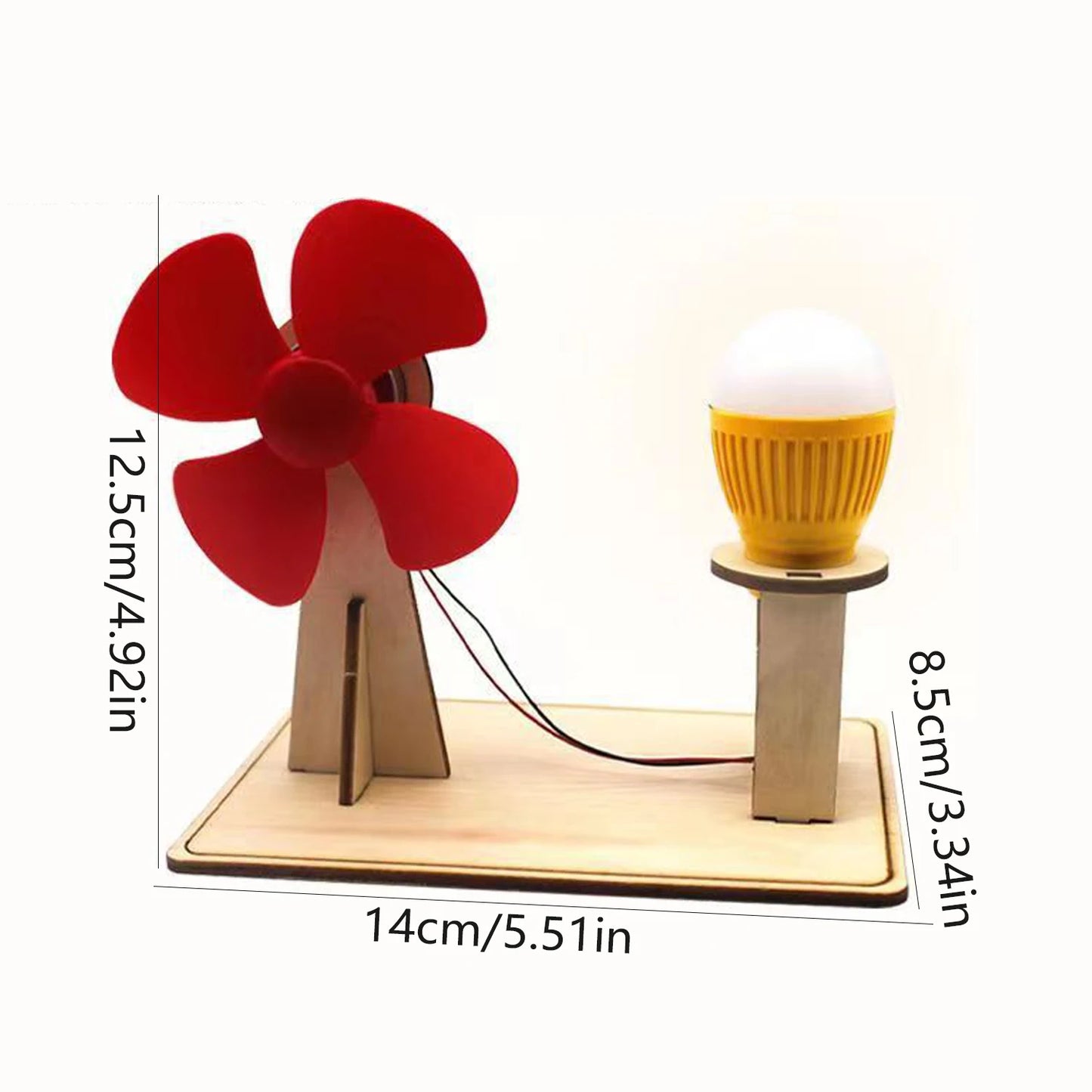 Wooden Wind Generator Model Kids Science