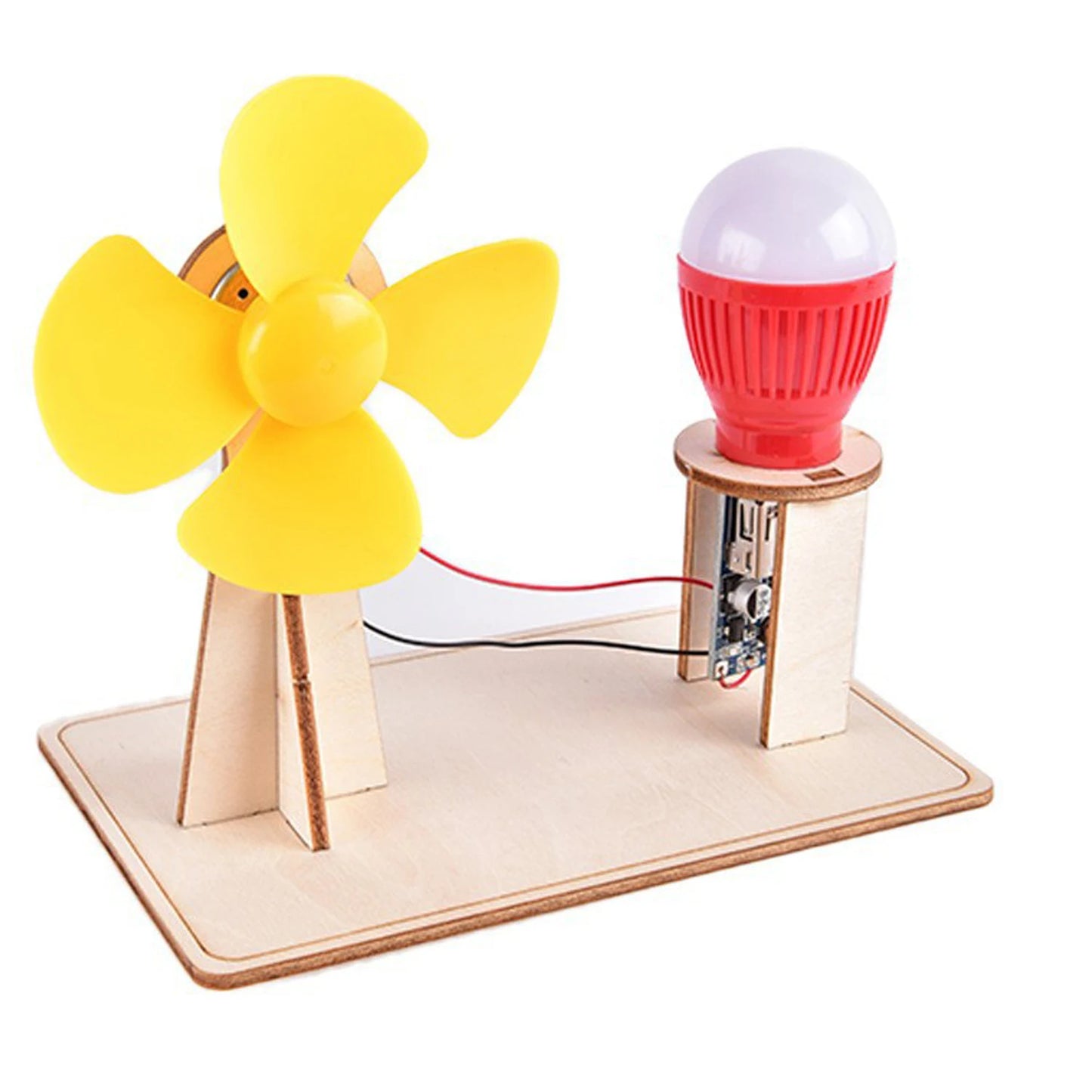 Wooden Wind Generator Model Kids Science