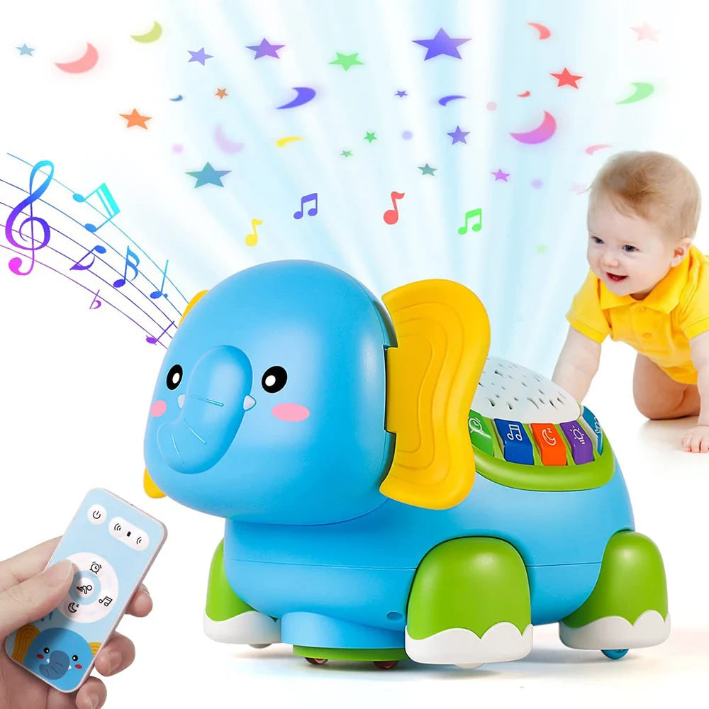 Musical Elephant Tummy Time Infants Toys