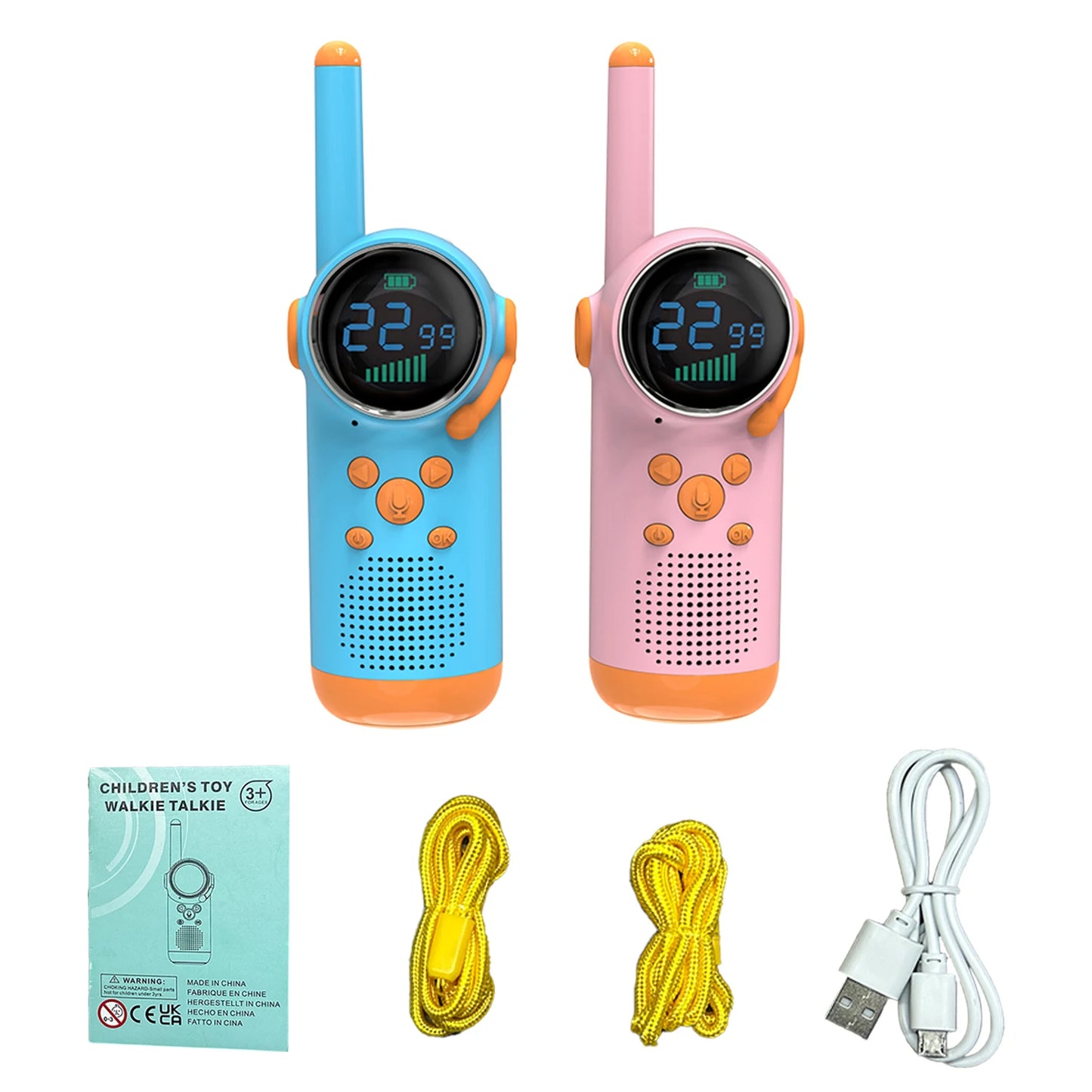 Rechargeable walkie talkie for children