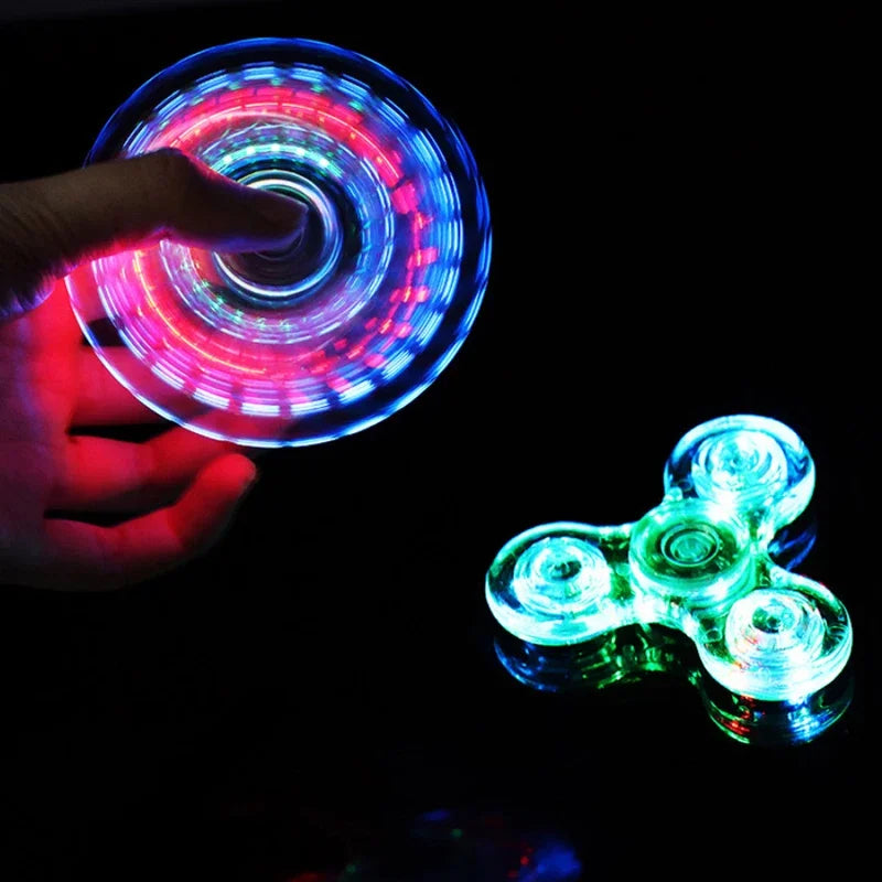 Luminous LED light Fidget Spinner Hand