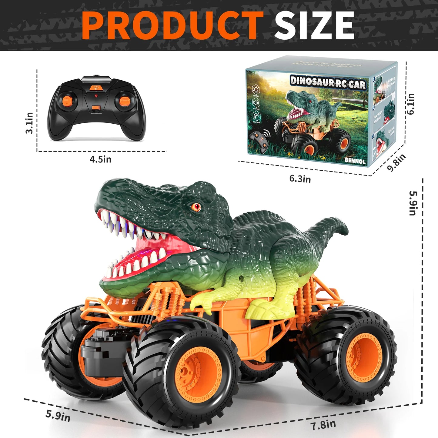 Remote Control Dinosaur Car