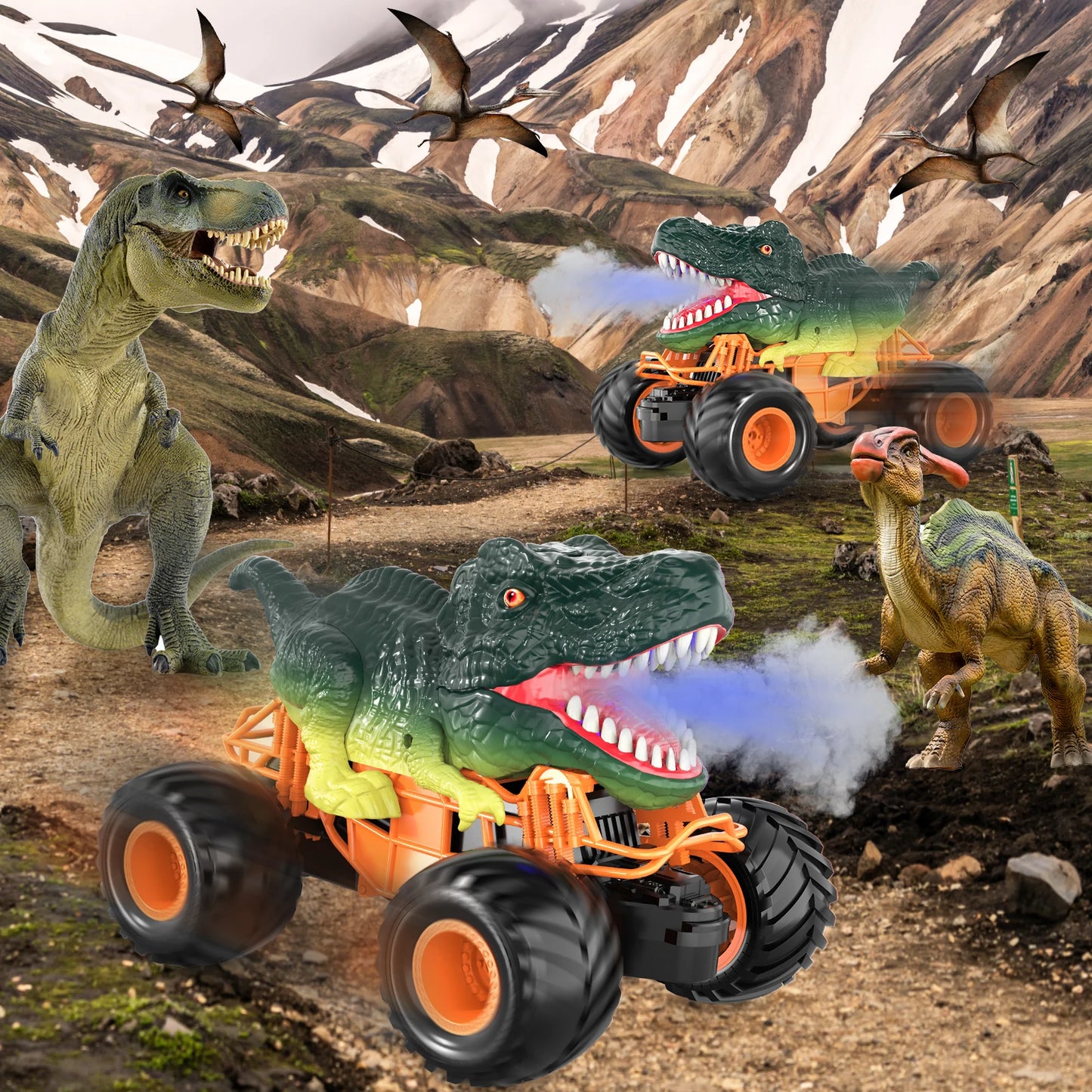 Remote Control Dinosaur Car