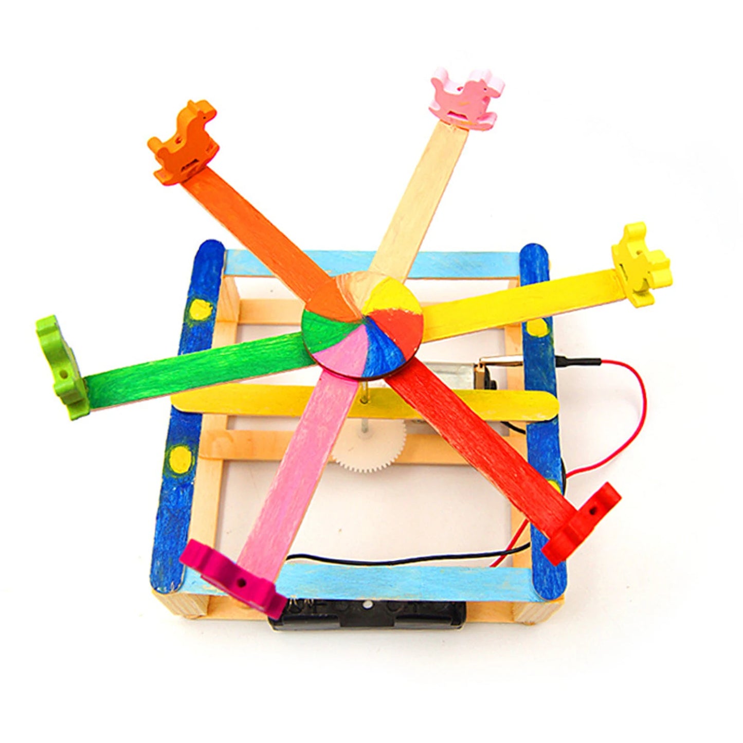 Hand Made Toys Wooden Model Carouse