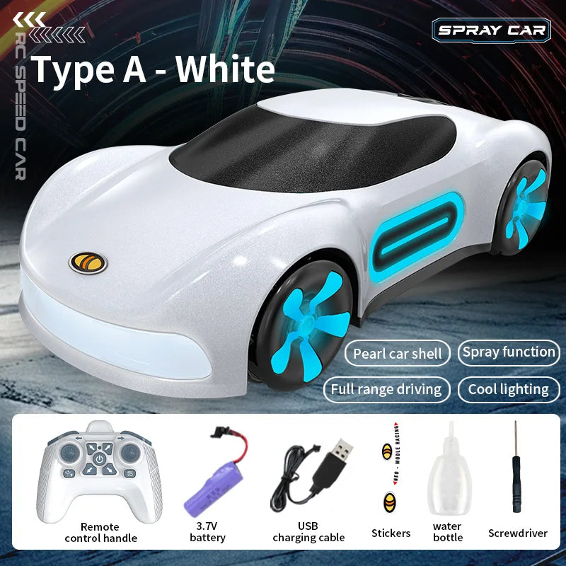 Stunt Car with LED Light Spray High