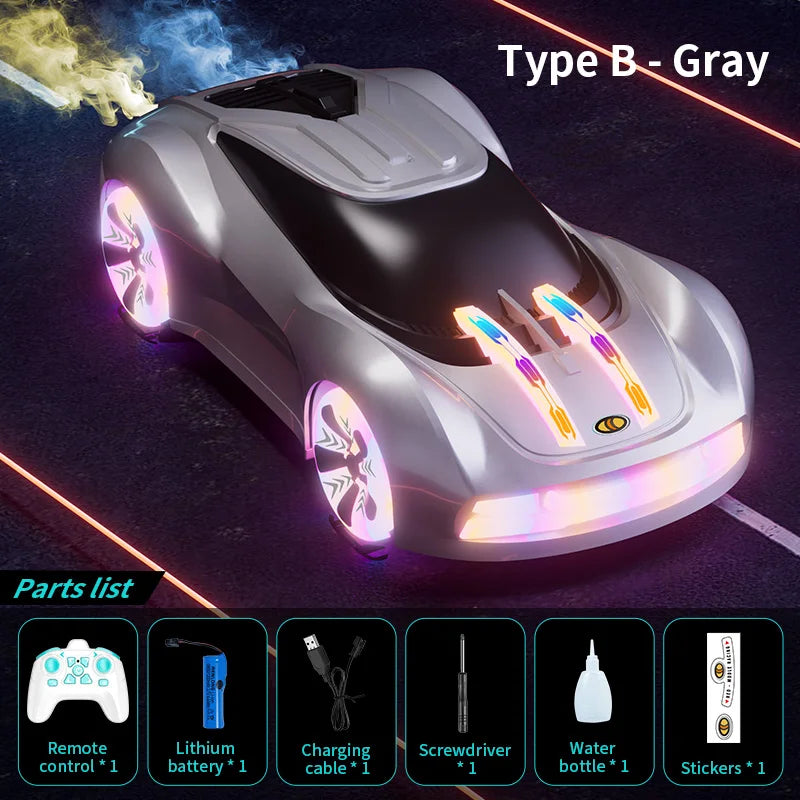 Stunt Car with LED Light Spray High