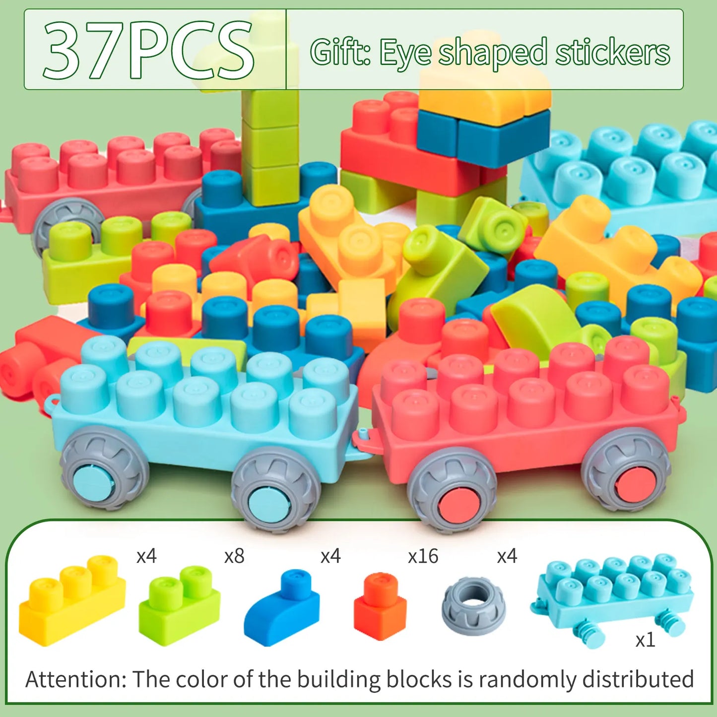 Soft Rubber Large Particle Block Children's