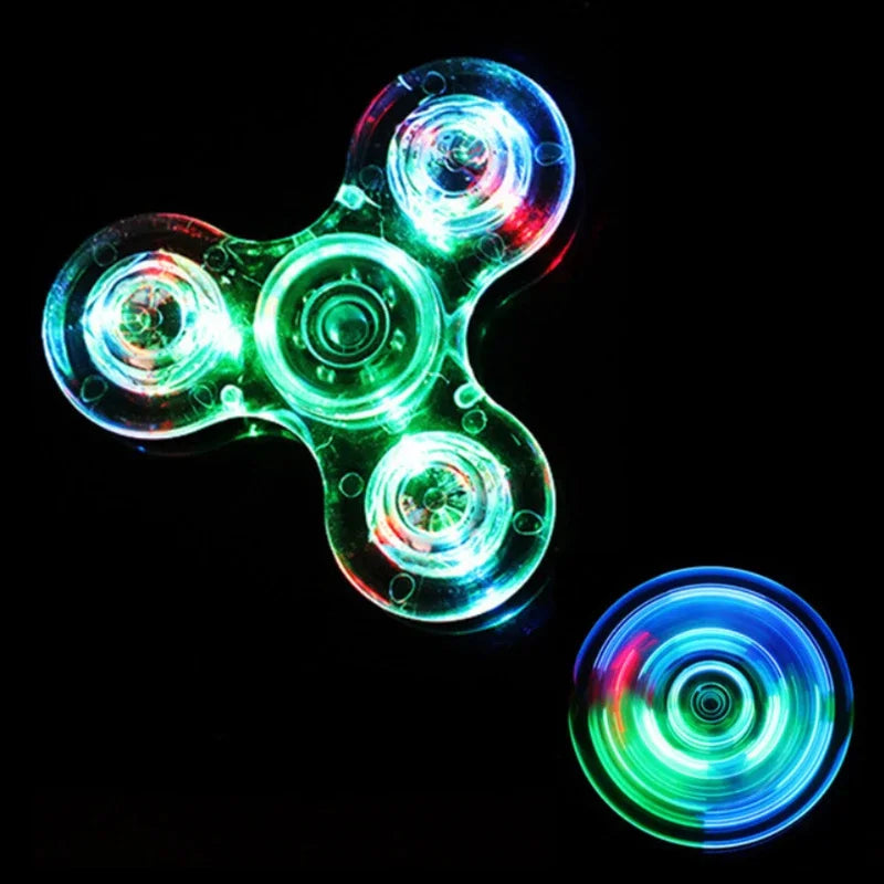 Luminous LED light Fidget Spinner Hand