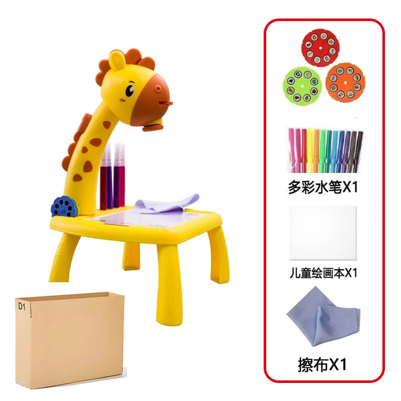 Children LED Projector Drawing Table Toy