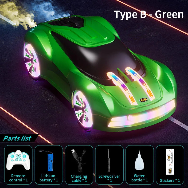 Stunt Car with LED Light Spray High