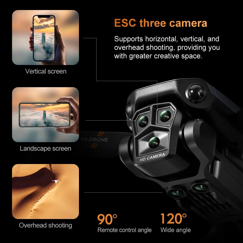 Drone 4K HD + camera WIFI