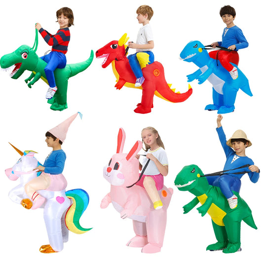 Kids Child Dinosaur Unicorn Inflatable Costume
