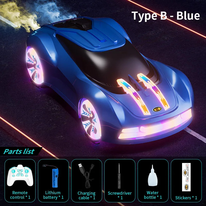 Stunt Car with LED Light Spray High