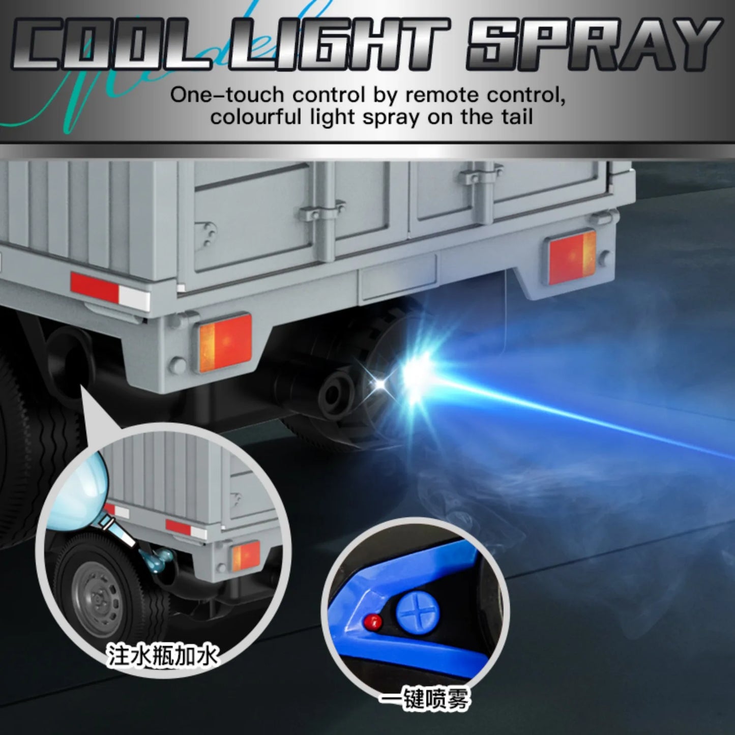Car Simulation Drift Climbing Truck with Spray and LED Lights