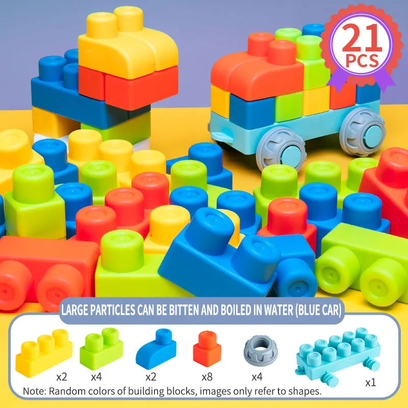 Soft Rubber Large Particle Block Children's