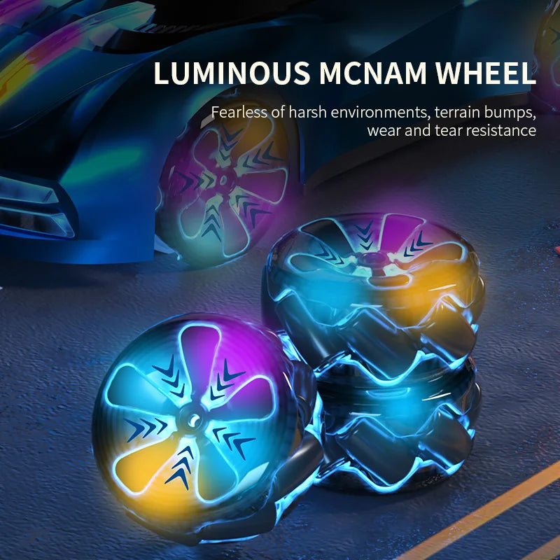 Stunt Car with LED Light Spray High