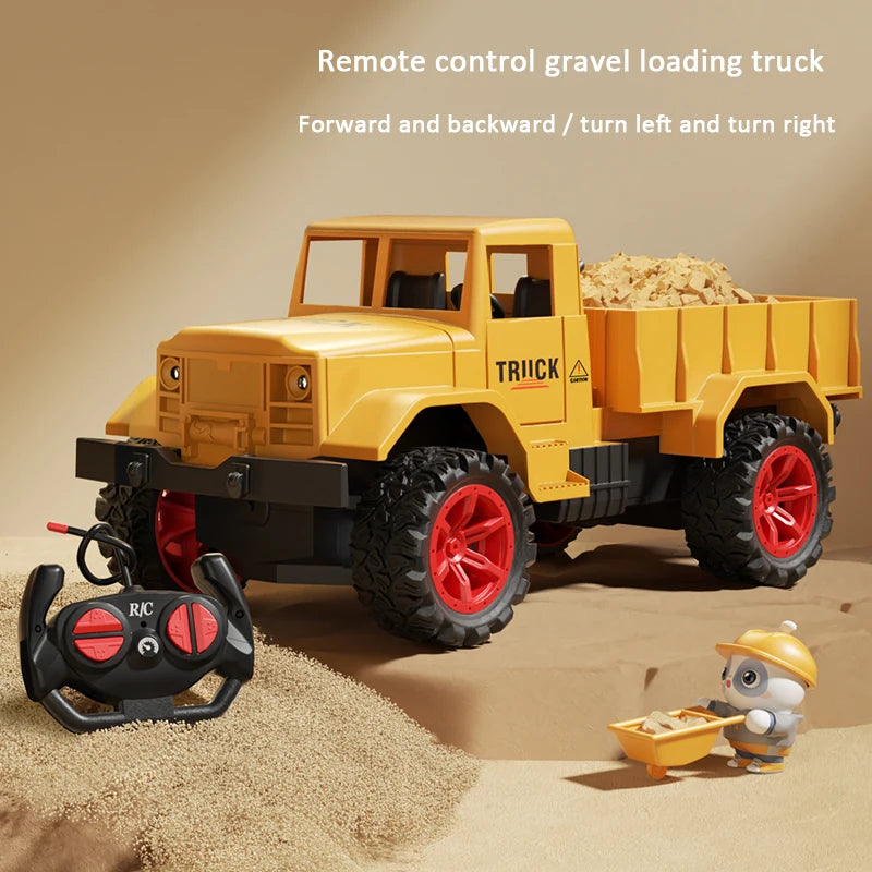 Remote Control Excavator Toy Car with Lights Sound Effect Electric