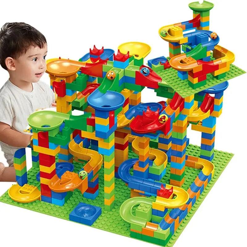 Marble Race Run Blocks Maze Ball Track Toy
