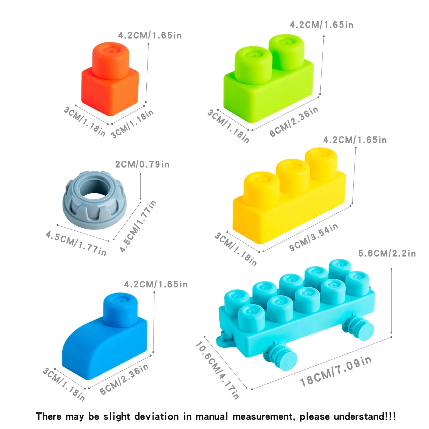 Soft Rubber Large Particle Block Children's