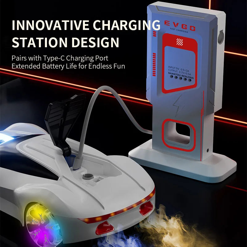 Stunt Car with LED Light Spray High