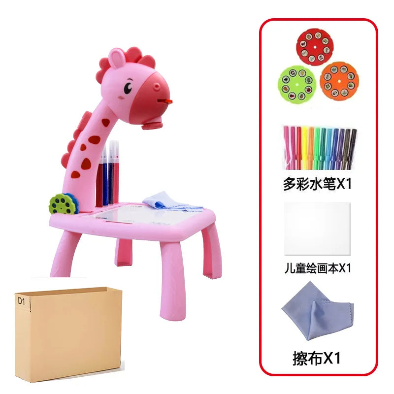 Children LED Projector Drawing Table Toy