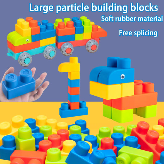 Soft Rubber Large Particle Block Children's