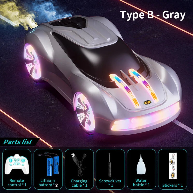 Stunt Car with LED Light Spray High