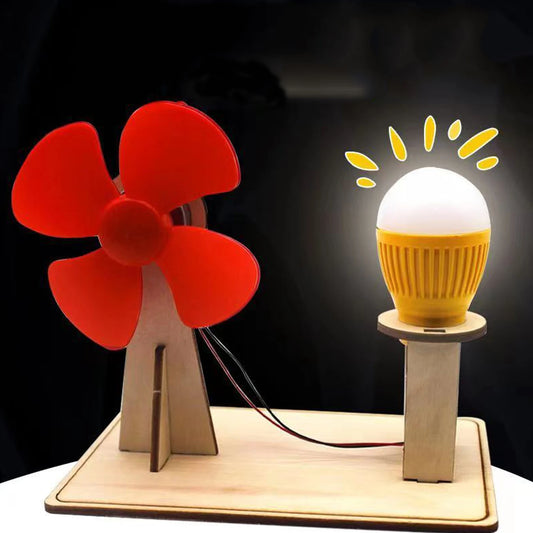 Wooden Wind Generator Model Kids Science