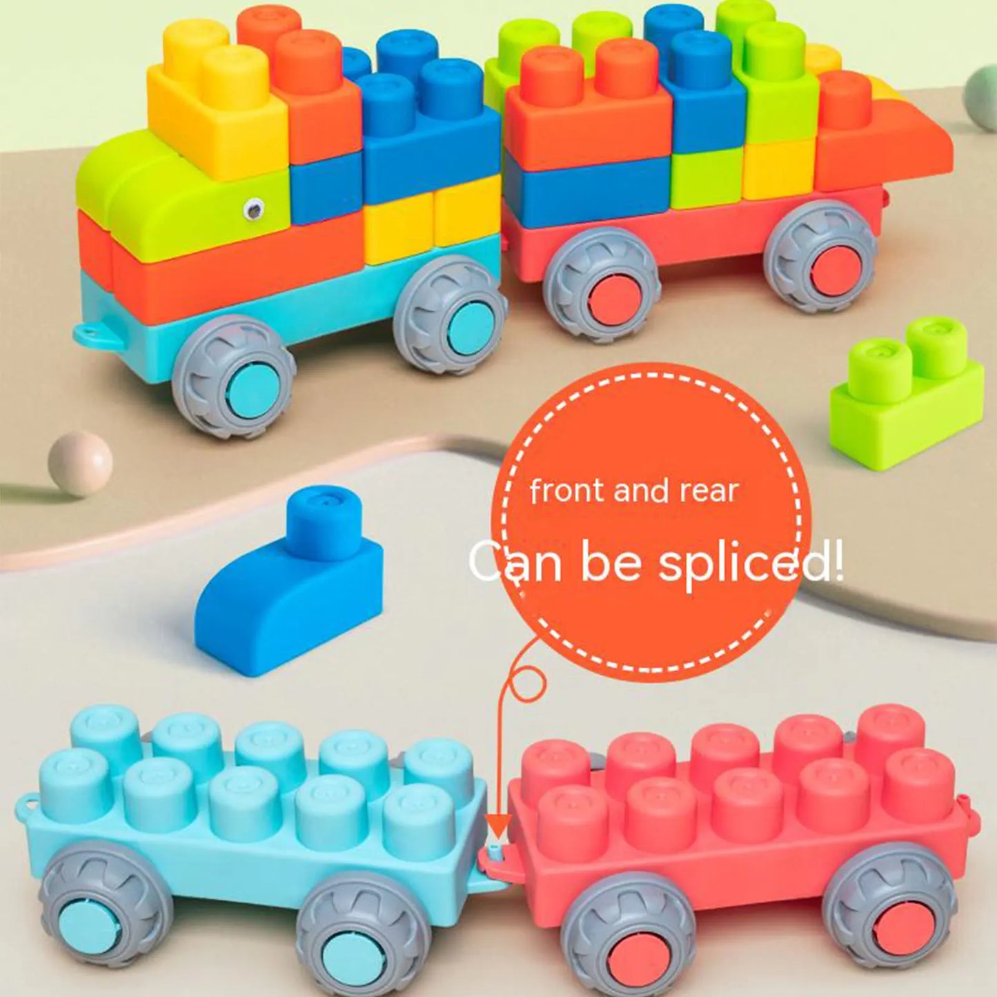 Soft Rubber Large Particle Block Children's