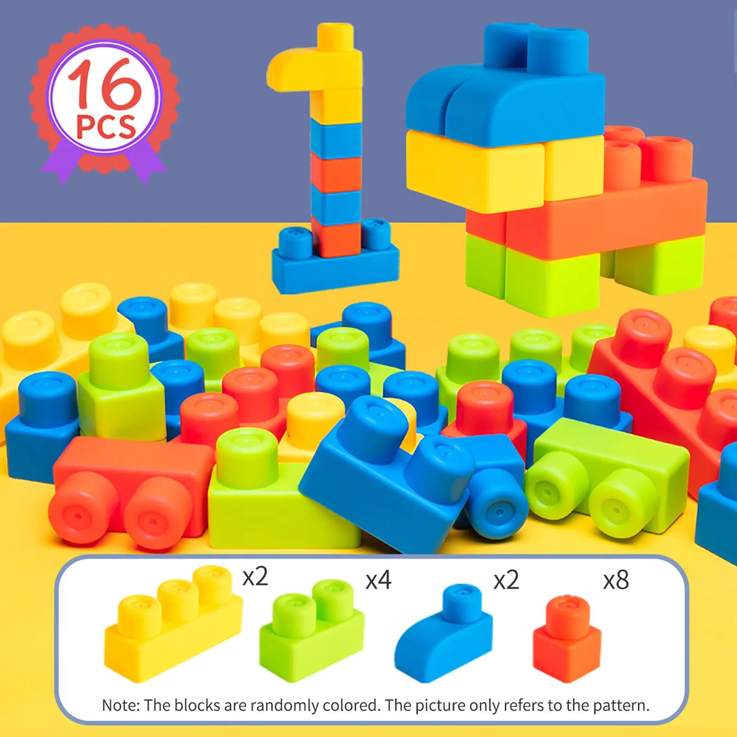 Soft Rubber Large Particle Block Children's