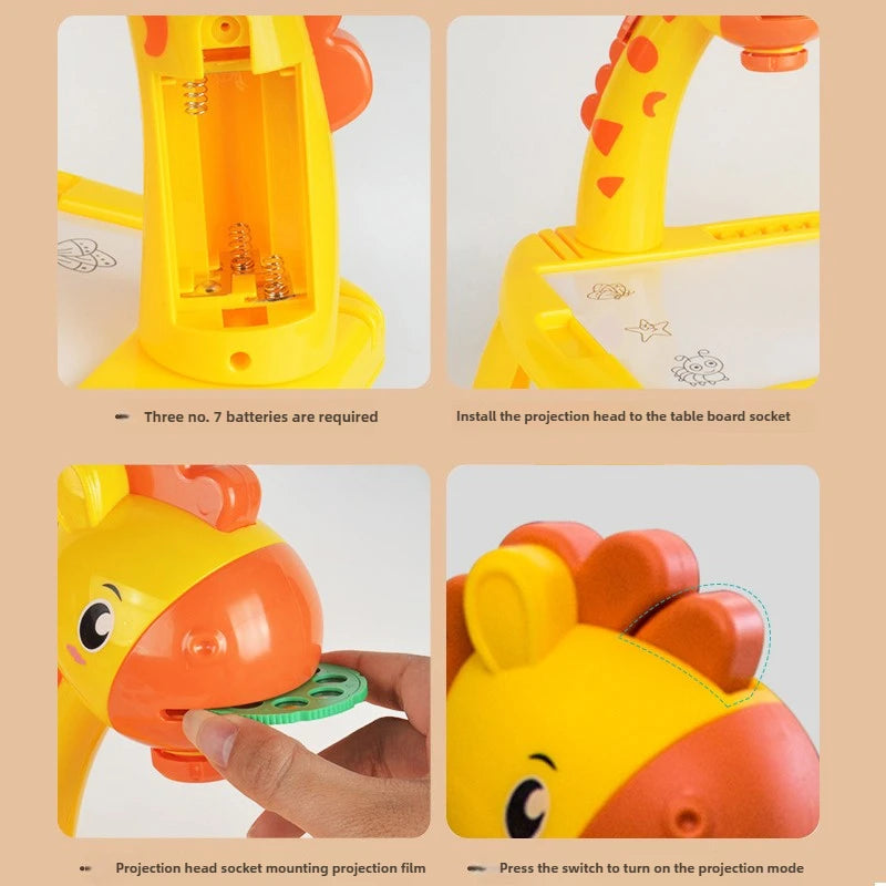 Children LED Projector Drawing Table Toy