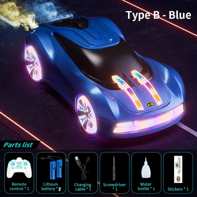 Stunt Car with LED Light Spray High