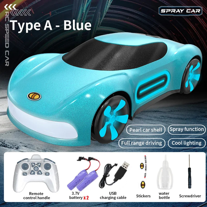 Stunt Car with LED Light Spray High
