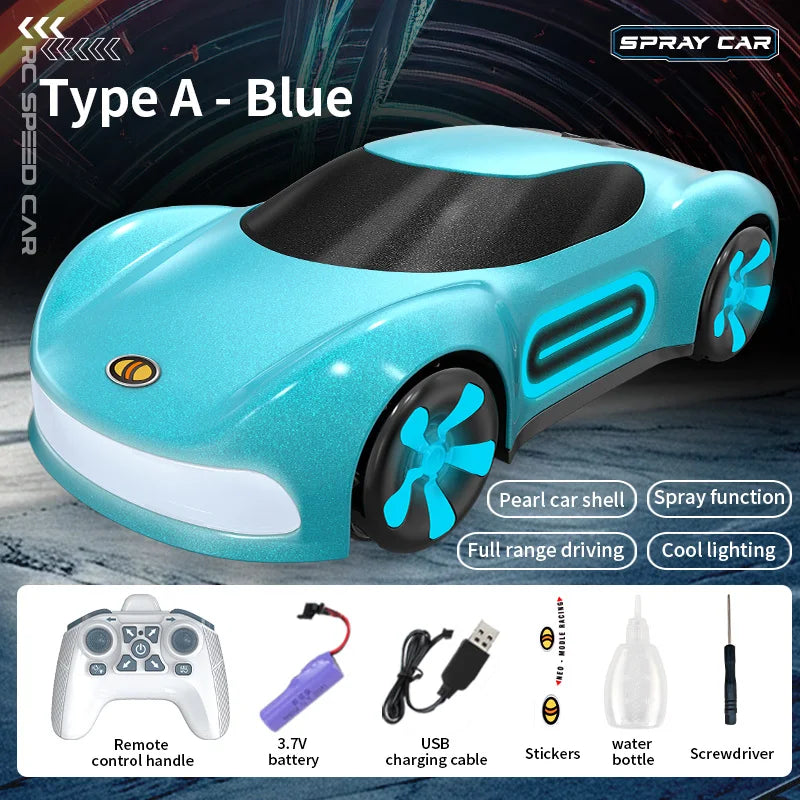 Stunt Car with LED Light Spray High