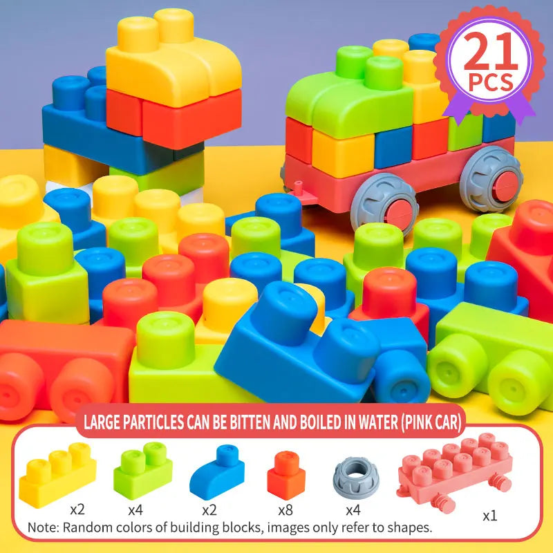 Soft Rubber Large Particle Block Children's