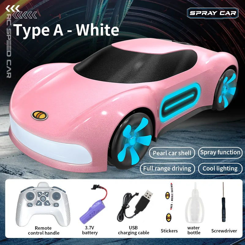 Stunt Car with LED Light Spray High