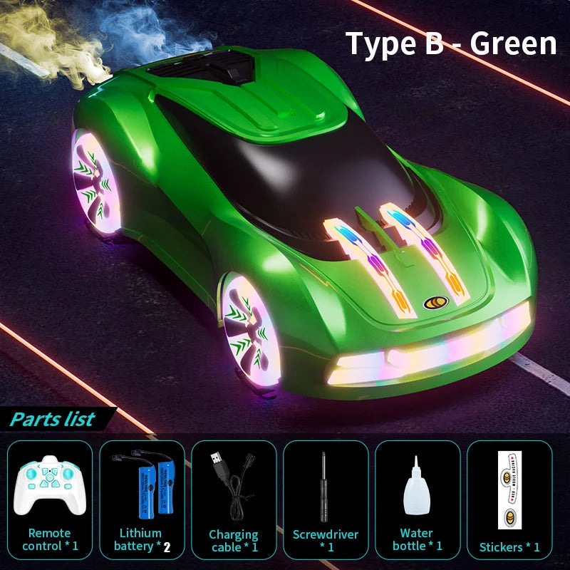Stunt Car with LED Light Spray High